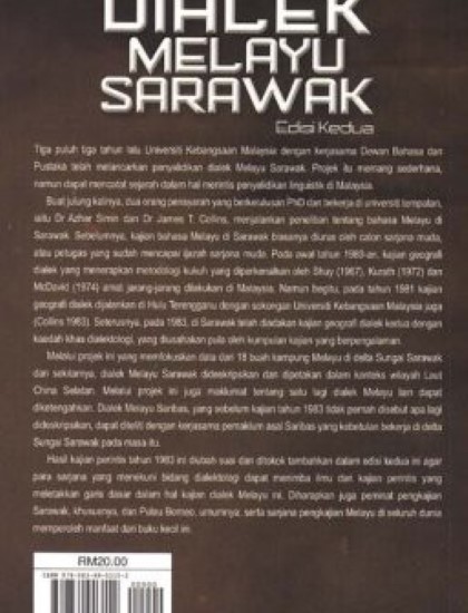 SIRI MONOGRAF SEJARAH BAHASA MELAYU: DIALEK MELAYU SARAWAK EDISI KEDUA - Image 2