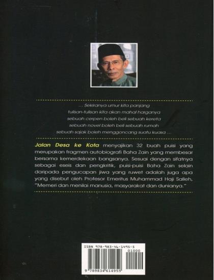 EDISI KHAS SASTERAWAN NEGARA BAHA ZAIN: JALAN DESA KE KOTA K/K - Image 2