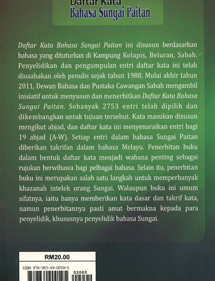 DAFTAR KATA BAHASA SUNGAI PAITAN - Image 2