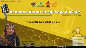 poster hebahan kursus pengucapan awam