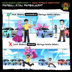 membeli atau membelikan