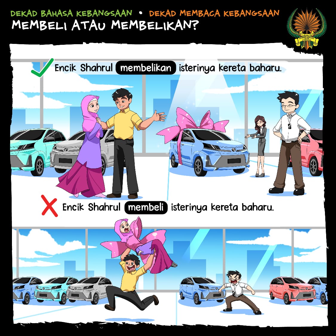 membeli atau membelikan