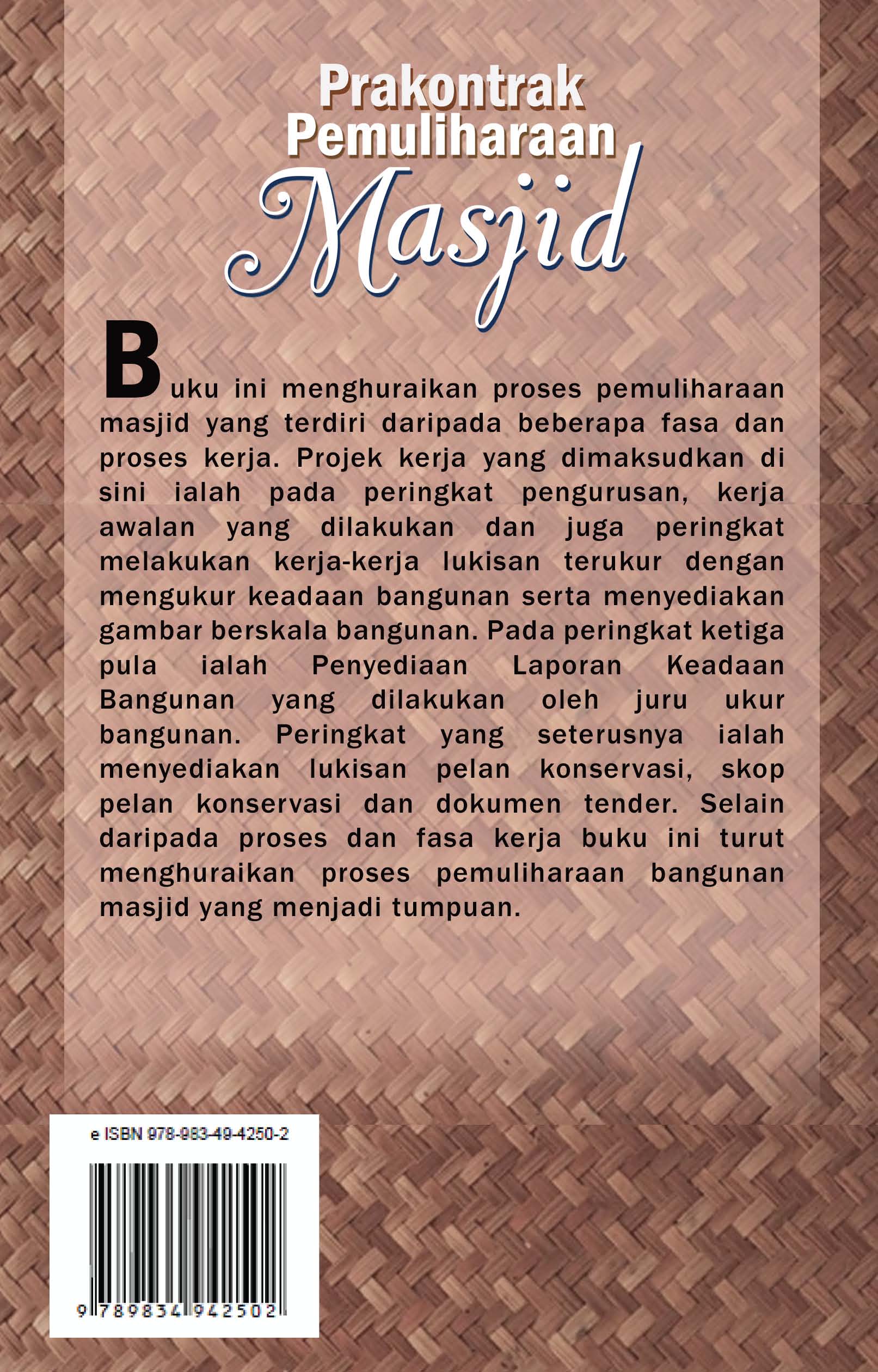 PRAKONTRAK PEMULIHARAAN MASJID - Image 2