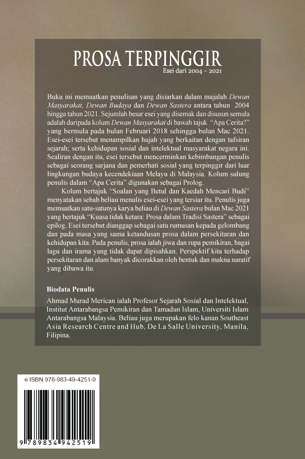 PROSA TERPINGGIR: ESEI DARI 2004 - 2021 - Image 2