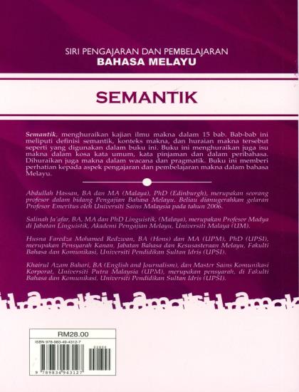 SIRI PENGAJARAN DAN PEMBELAJARAN BAHASA MELAYU: SEMANTIK - Image 2