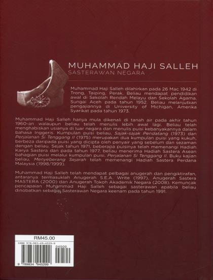 EDISI KARYA MALAR SEGAR SASTERAWAN NEGARA: SAJAK-SAJAK SEJARAH MELAYU - MUHAMMAD HAJI SALLEH (KK) - Image 2
