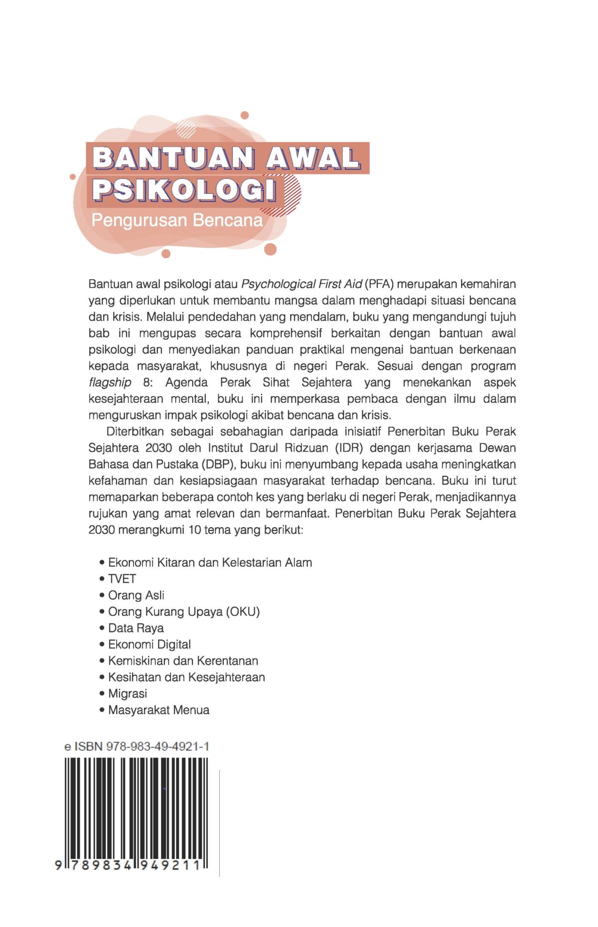 SIRI PENERBITAN PERAK SEJAHTERA 2030: BANTUAN AWAL PSIKOLOGI PENGURUSAN BENCANA - Image 2
