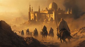 army scene from ancient baghdad inspired by video games 1